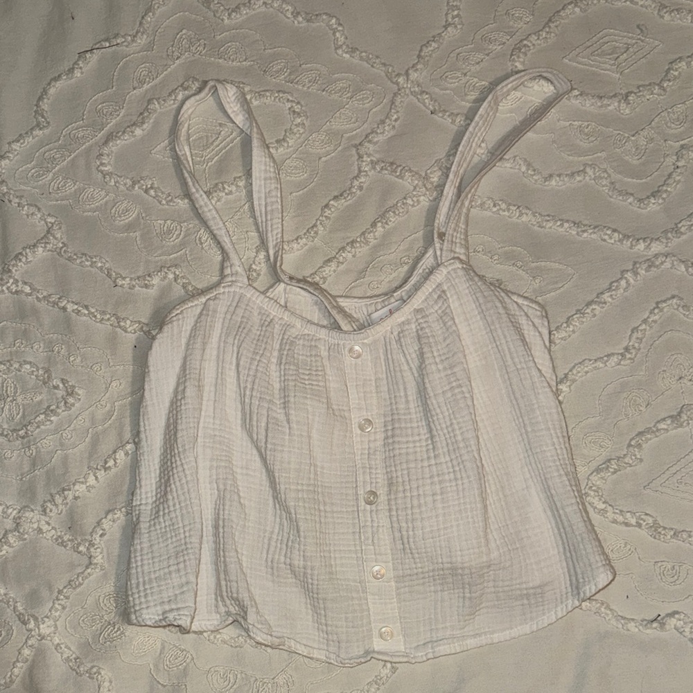 Women's White Button-Up Top